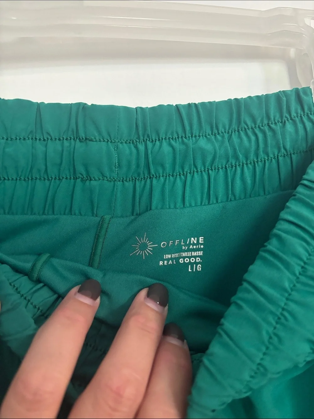 Women's Athletic Green Shorts - Lightweight Run/Workout Shorts